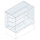 Vitrina refrigerada cuadrada 3 niveles tanque ventilado, a distancia, solapas lado cliente, 4x GN 1/1