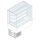 Vitrine réfrigérée carrée 3 niveaux sur cuve ventilée, avec unité, fermée côté client, 5x GN 1/1