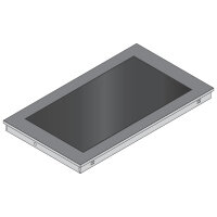 Einbau-Warmhalteplatte mit gehärtetem Glas, 6x GN 1/1
