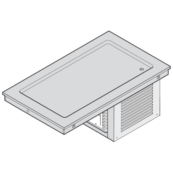 Refrigerated static top, built-in cooling unit, 6x GN 1/1