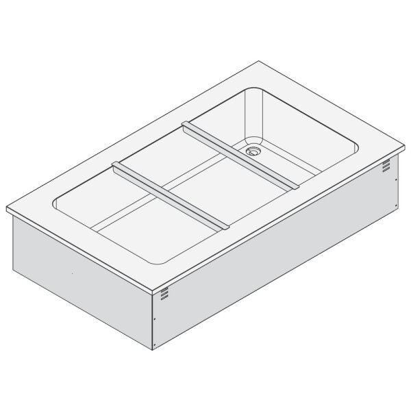 Refrigerated static tank, for remote cooling, 4x GN 1/1