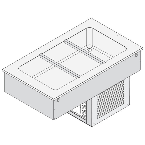 Refrigerated static tank, built-in cooling unit, 5x GN 1/1