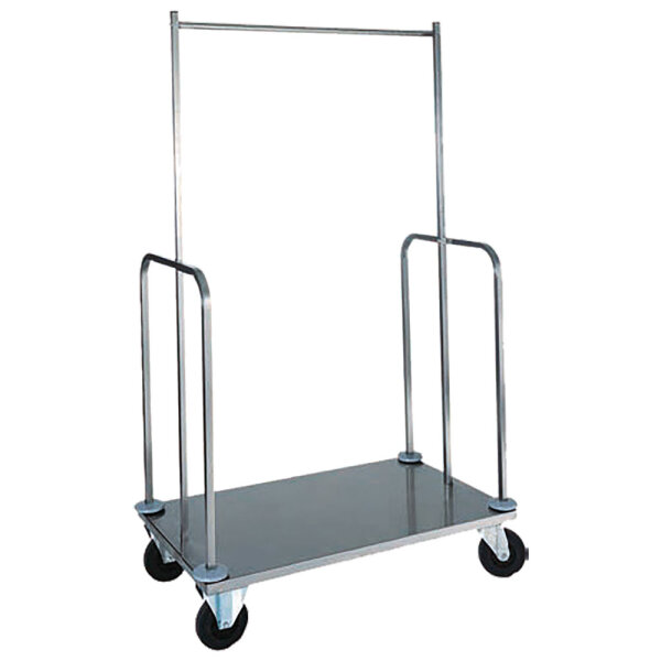 Chariots porte-valises et porte-habits en inox