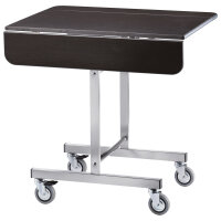 table with square foldable top, on castors, 80x80 cm
