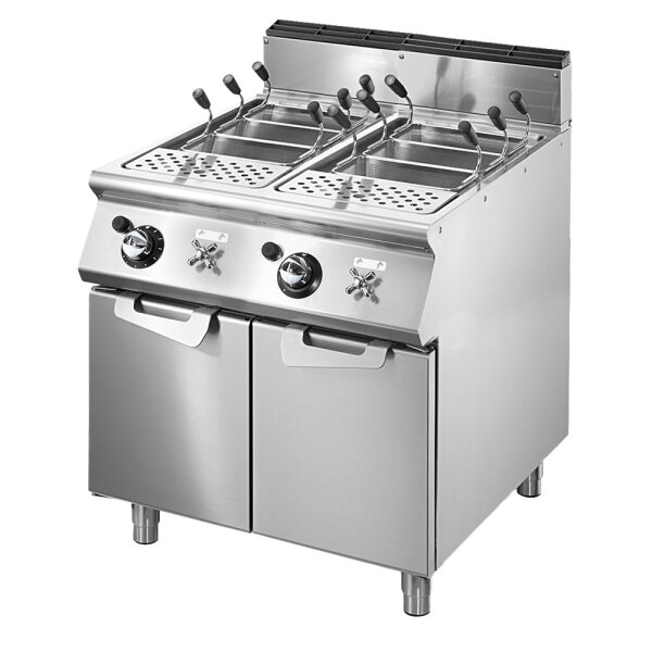 Cozedor de massa a gás, 1 cuba GN 1/1, capacidade 2x 40 litros