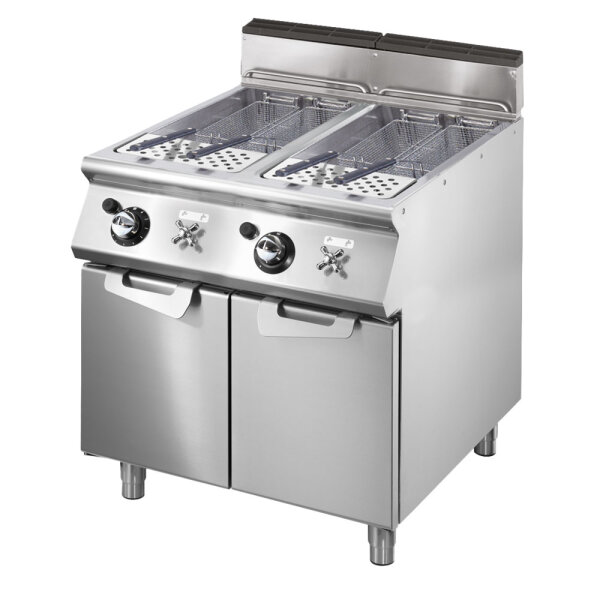 Gas pasta cooker, 2 GN 2/3 wells, capacity 2x 26 litres
