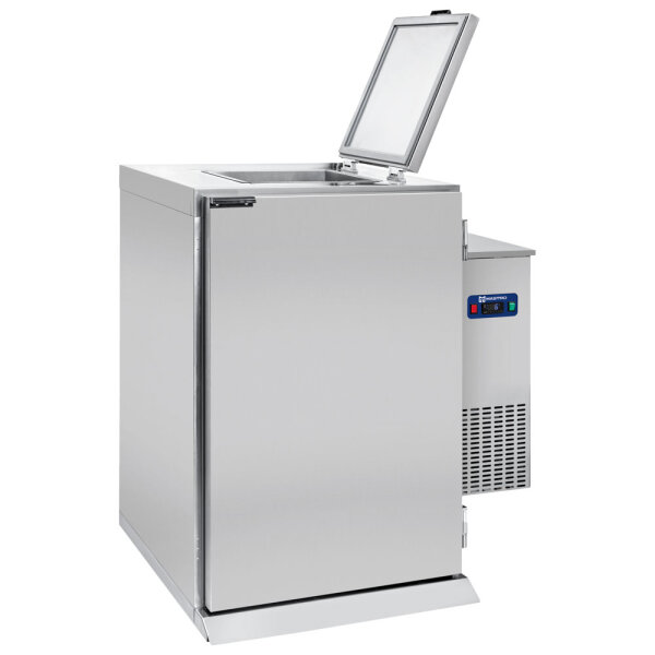 Refrigerated box for waste containers 1x 120/ 240 litres, cooling unit on the right and winter kit