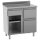 Banco macchina caffè da 1000x600 mm con cassetto, cassetto battifondi, armadio chiuso