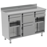 Mesa de cafetera 1500x600 mm con 2 cajones, cajón...