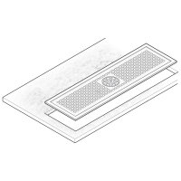 Drip tray with grid and glass washer, drop-in, 1420x240 mm