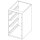 Open cupboard with baskets rack, 550x690 mm