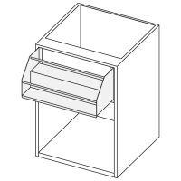 Elemento abierto con portabotellas doble, 600x690 mm
