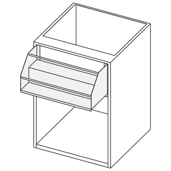 Elemento aberto com suporte duplo para garrafas, 800x690 mm