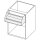 Elemento aberto com suporte duplo para garrafas, 800x690 mm