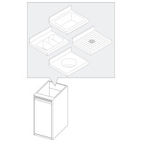 Unterbau mit 2 Flügeltüren für Becken,...