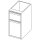 Unterbau mit Schublade und Flügeltür, 500x690 mm