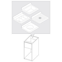Offener Unterbau für Becken, 600x590 mm