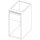 Open cupboard with drawer, 400x690 mm