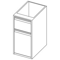 Unterbau mit Schublade und Flügeltür, 400x690 mm