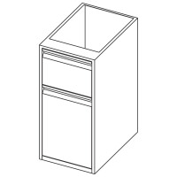 Unterbau mit Schublade und Flügeltür, 600x590 mm