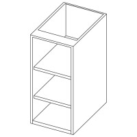 Offener Unterbau mit 2 Zwischenböden, 800x590 mm