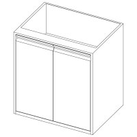 Unterbau mit 2 Flügeltüren und 2...