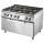 Fogão a gás com forno a gás estático maxi, 6 queimadores