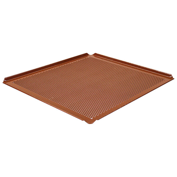 Bandeja de aluminio, GN 2/3 - 4 lados 45°, silicona, perforada